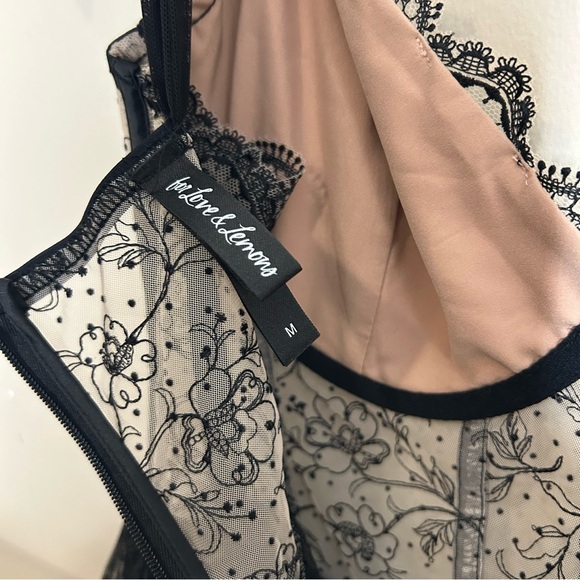 FOR LOVE & LEMONS Freya Slip Black Corset Tulle Dress - Picture 10 of 10